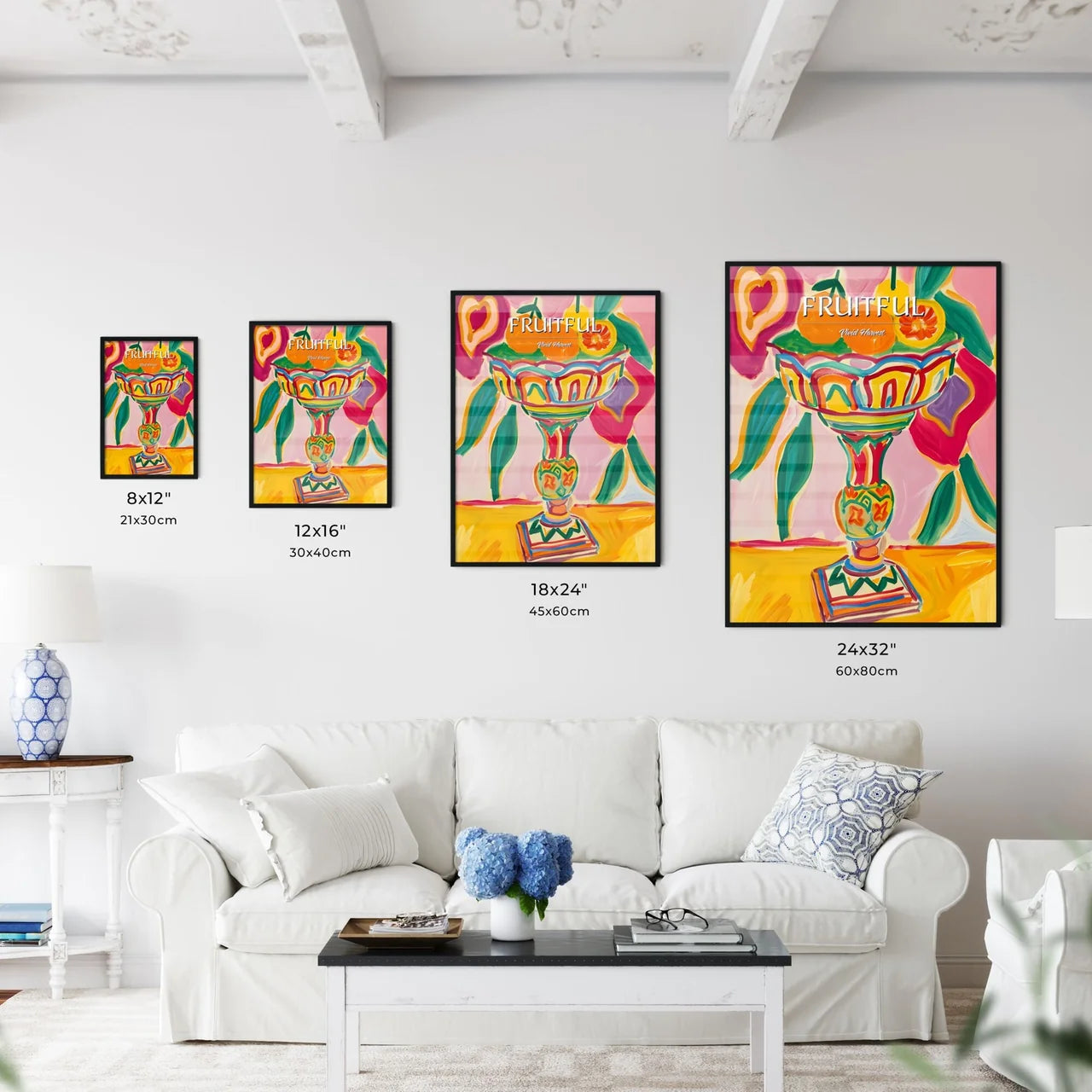 A Poster of Still life with Oranges ad Apples  Size Chart