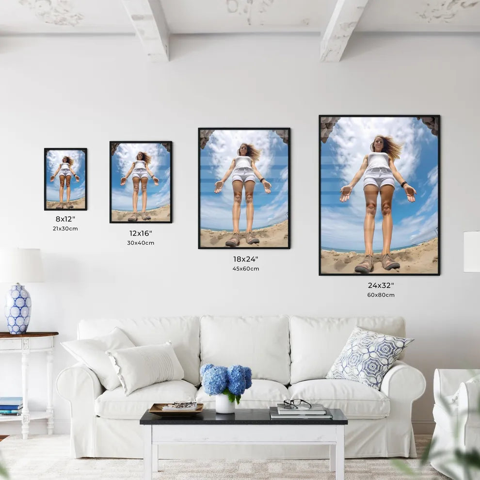 A Poster of influencer at the beach - A Woma - Kitchen Hangings
