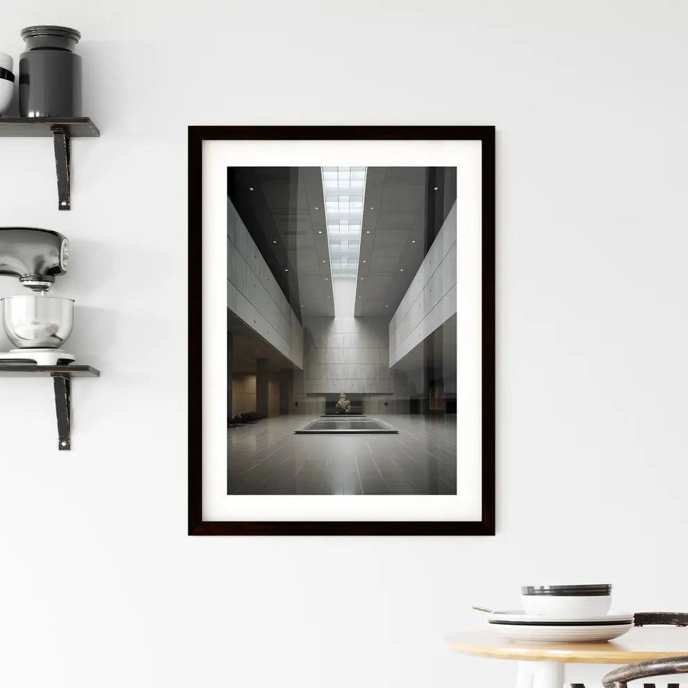A Poster of Business center hall - A Large R Framed Print