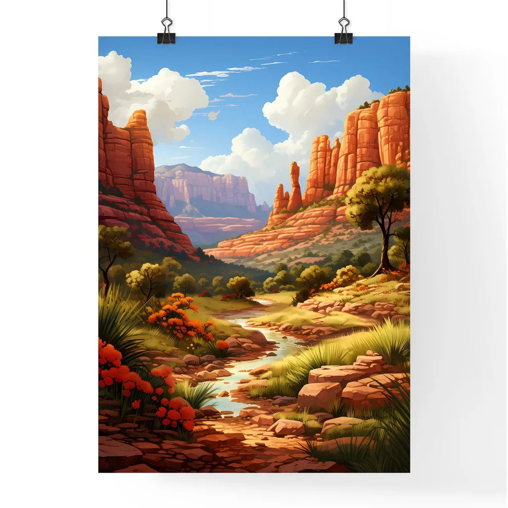 A Poster of Sedona National park - A River R Poster