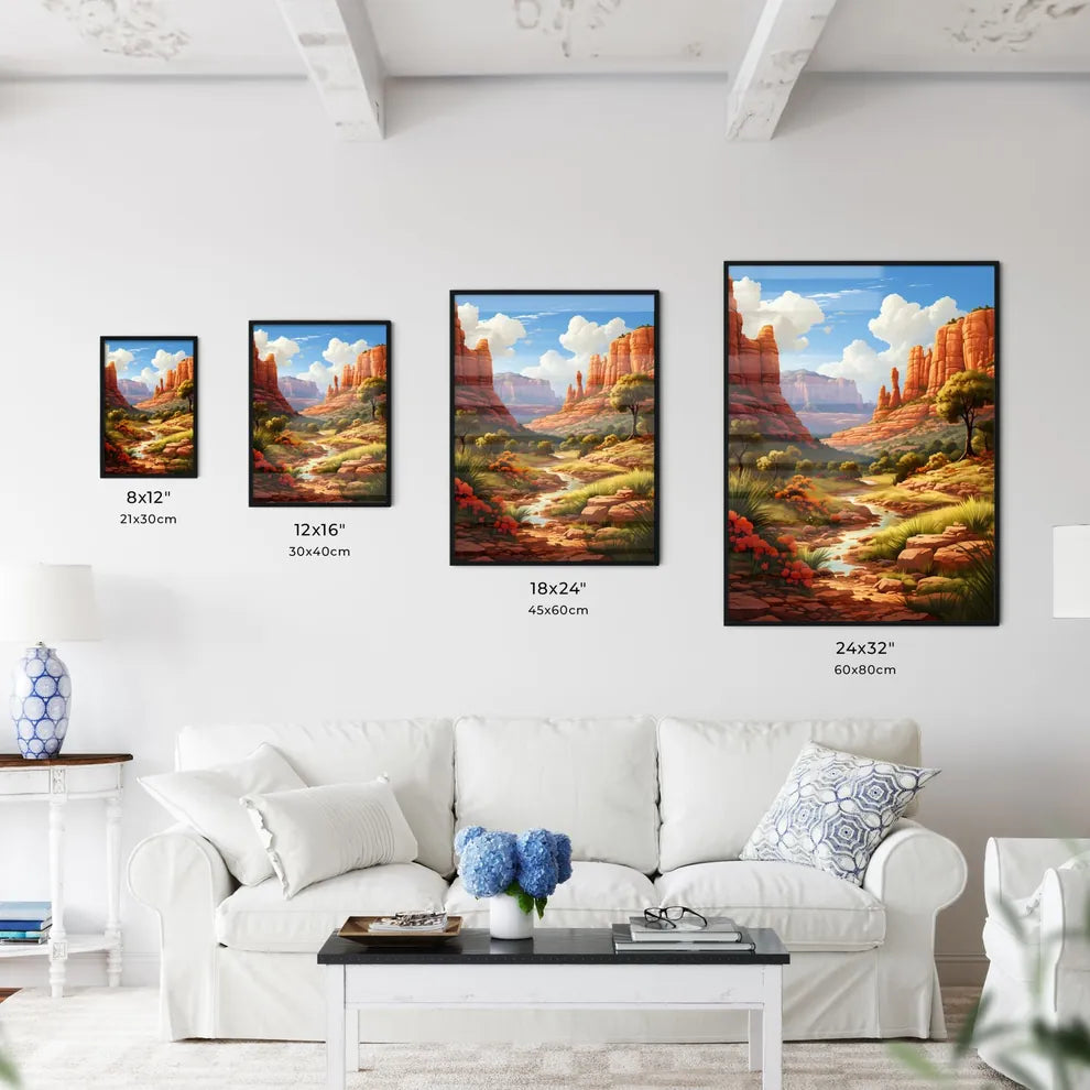 A Poster of Sedona National park - A River R - Kitchen Hangings