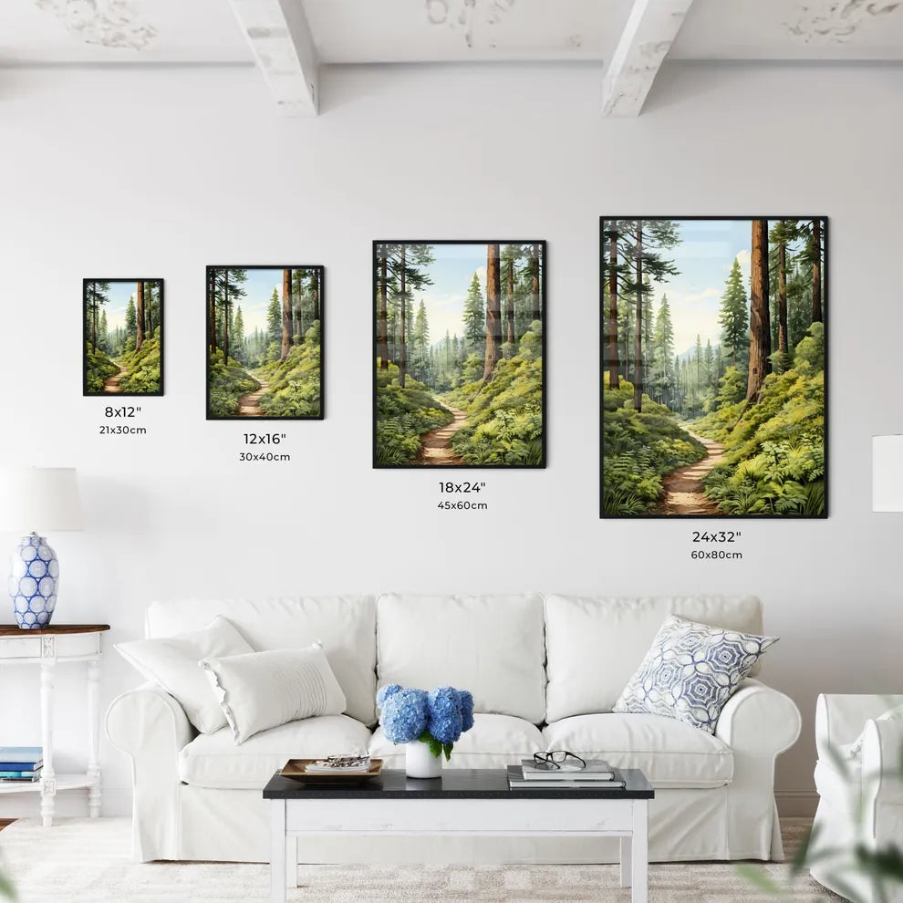 A Poster of Redwood National Park - A Path T - Kitchen Hangings