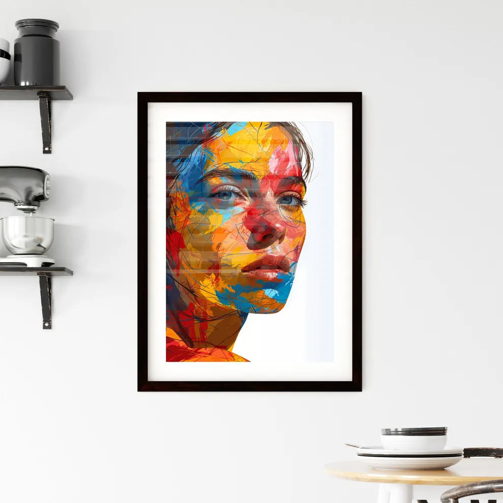 A Poster of light skin features - A Woman Wi Framed Print