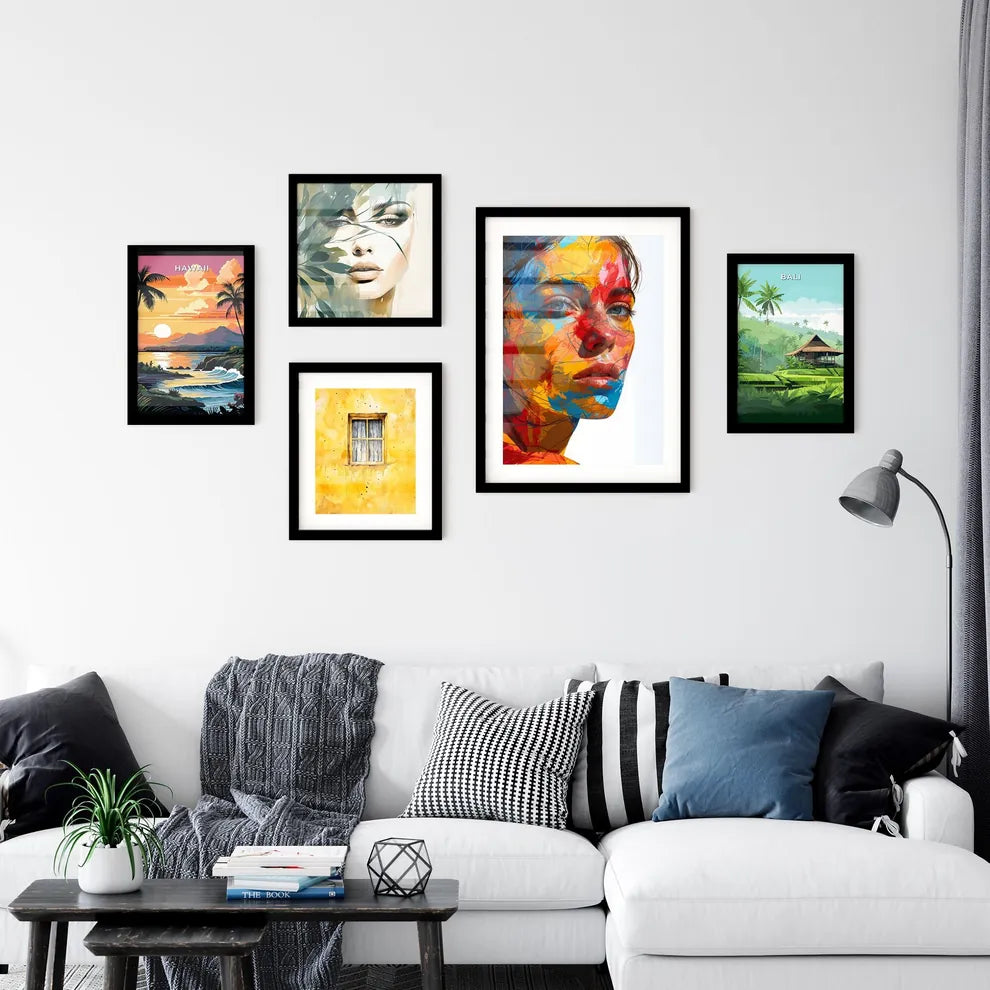 A Poster of light skin features - A Woman Wi Wall Art