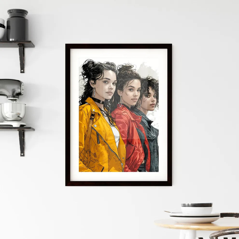 A Poster of light skin features - A Group Of Framed Print