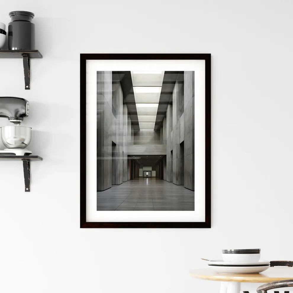 A Poster of Business center hall - A Large B Framed Print