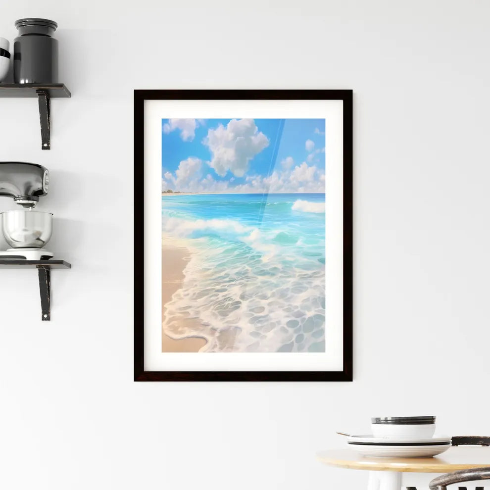A Poster of On the beach in the south - A Be Framed Print