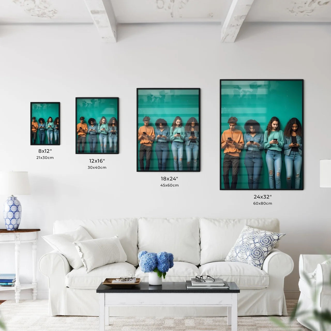 A Poster of Group of multiethnic teenagers a - Kitchen Hangings