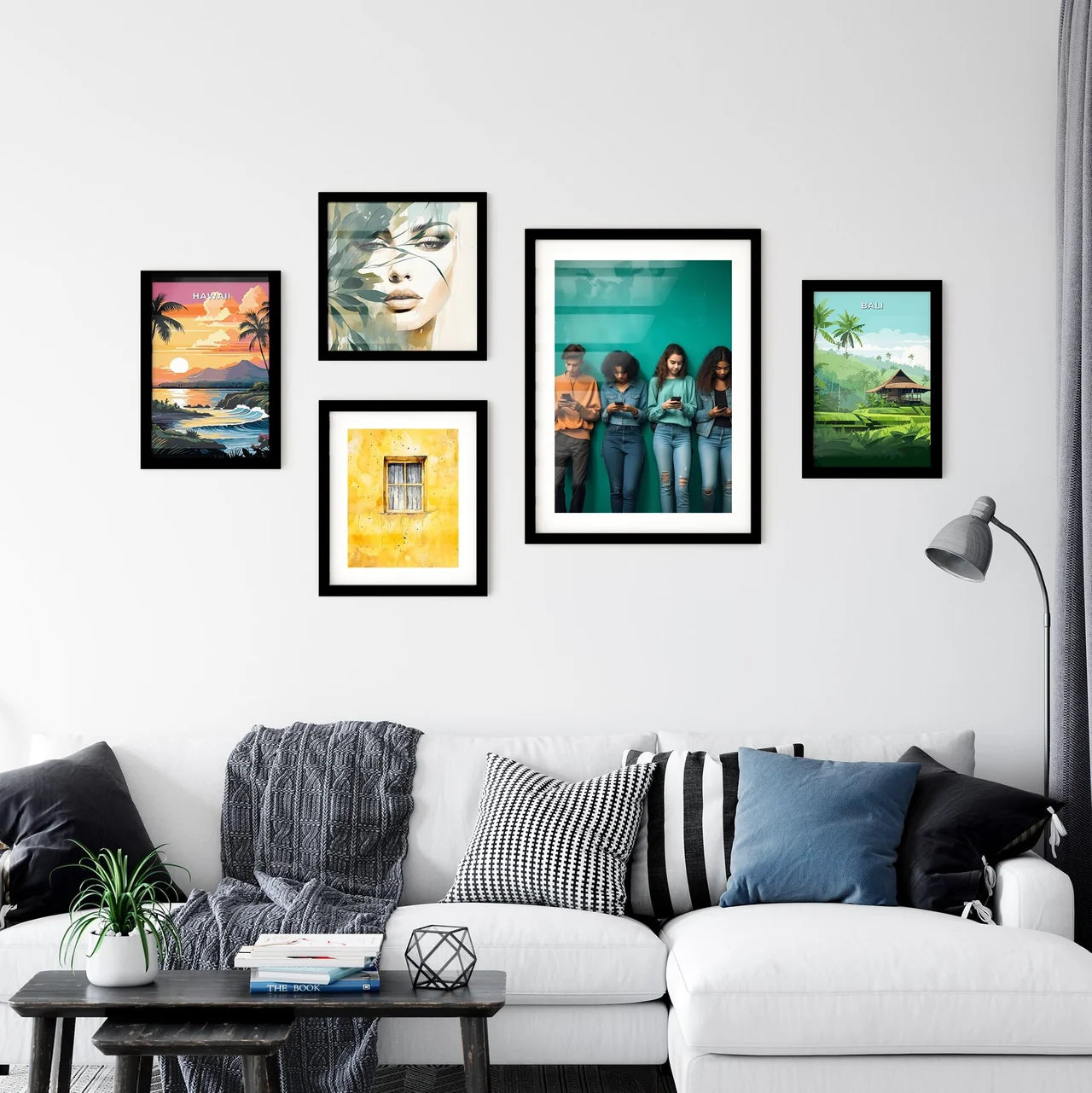 A Poster of Group of multiethnic teenagers a Wall Art