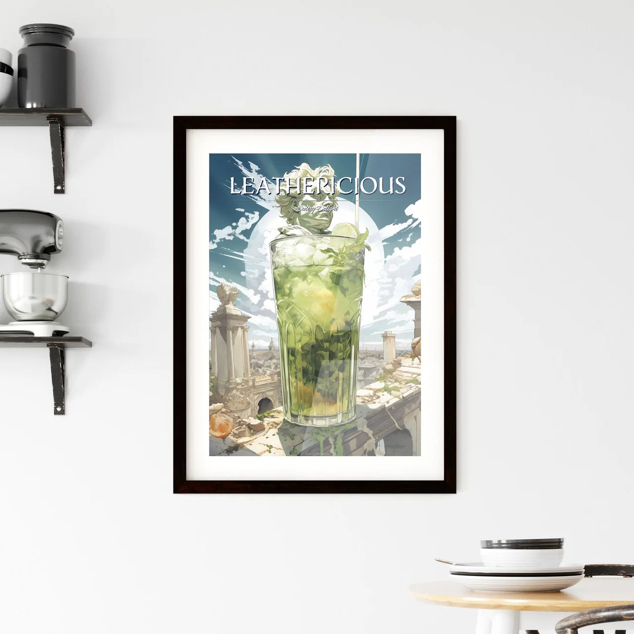 A Poster of mojito drink - A Glass Of Liquid Framed Print
