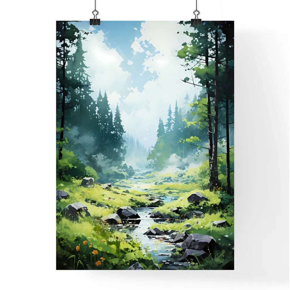 A Poster of a piece of acrylic painting - A  Poster