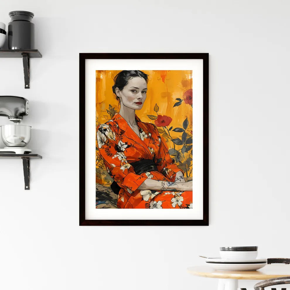 A Poster of digital color and sketch artist  Framed Print