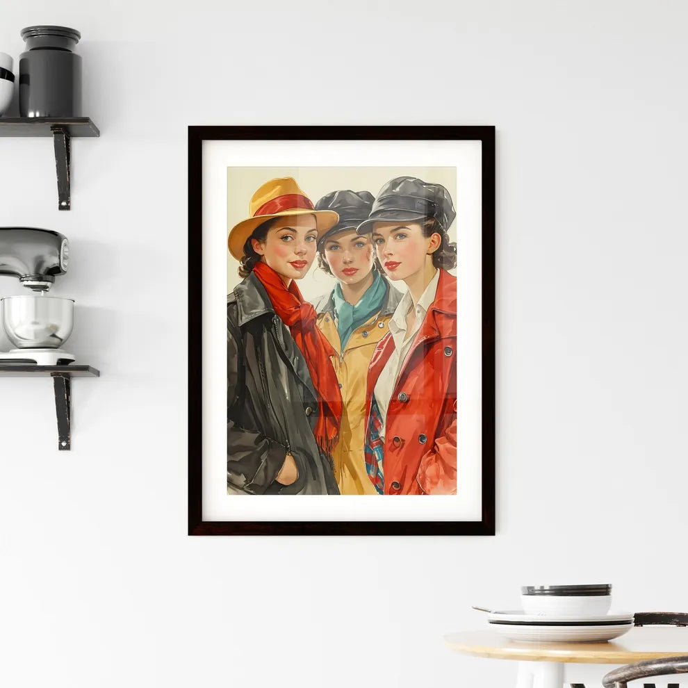 A Poster of vintage cut-out-and-keep fashion Framed Print