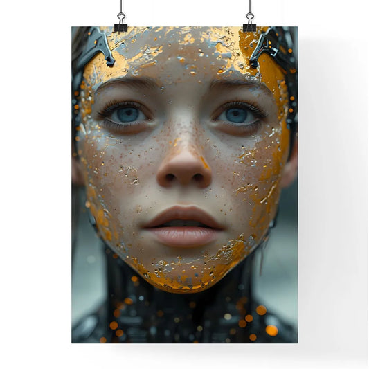 A Poster of a cyber-punk - A Woman With Poster