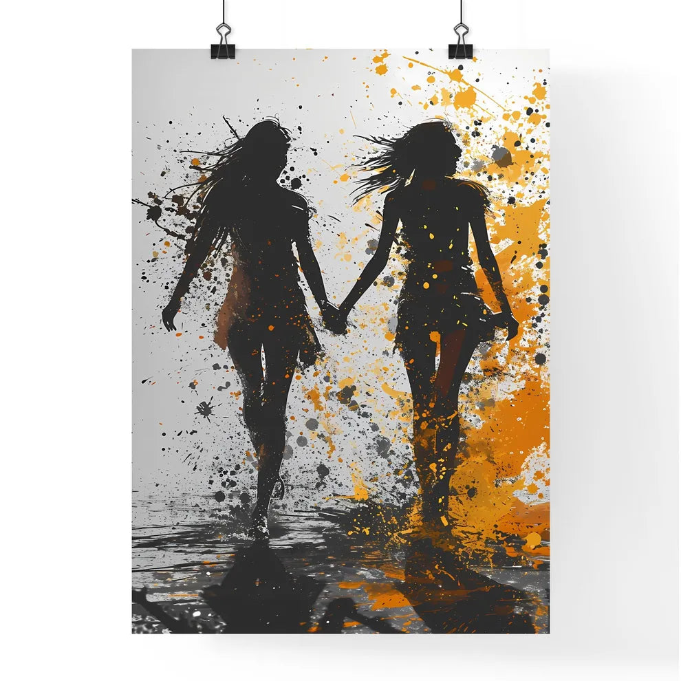 A Poster of Hand drawn black and white fashi Poster