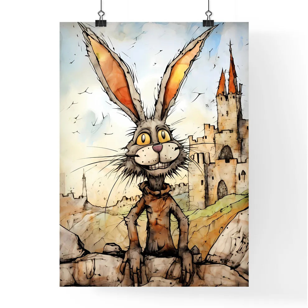 A Poster of funny easter rabbit  Poster