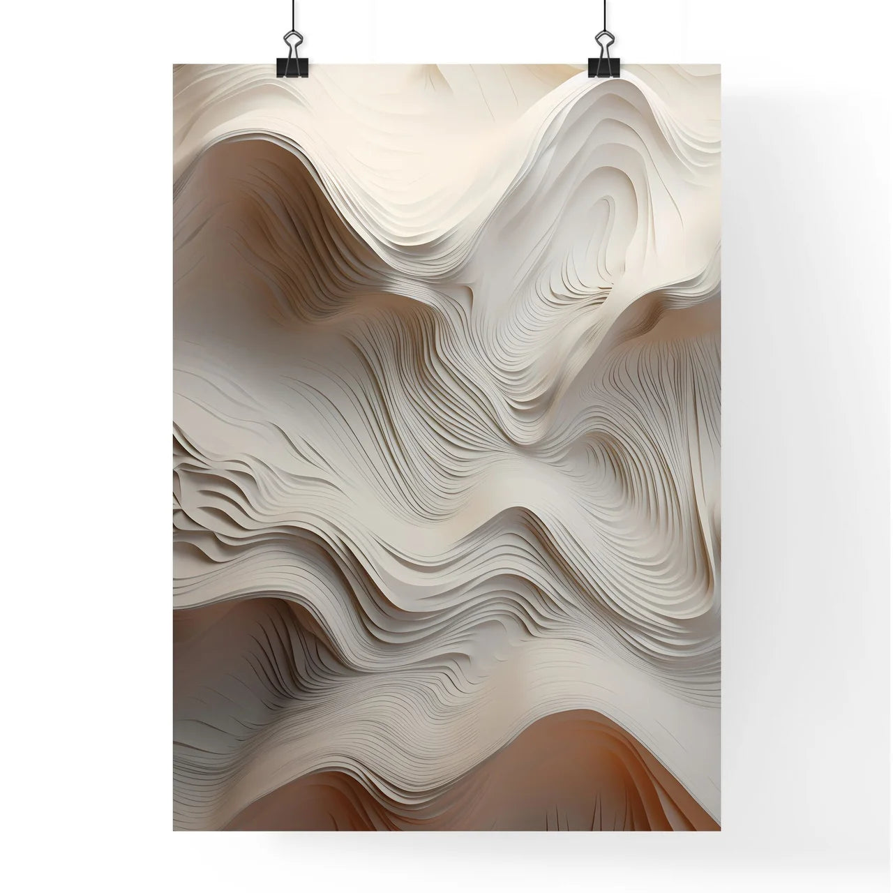 A Poster of handmade wall art - A White And  Poster