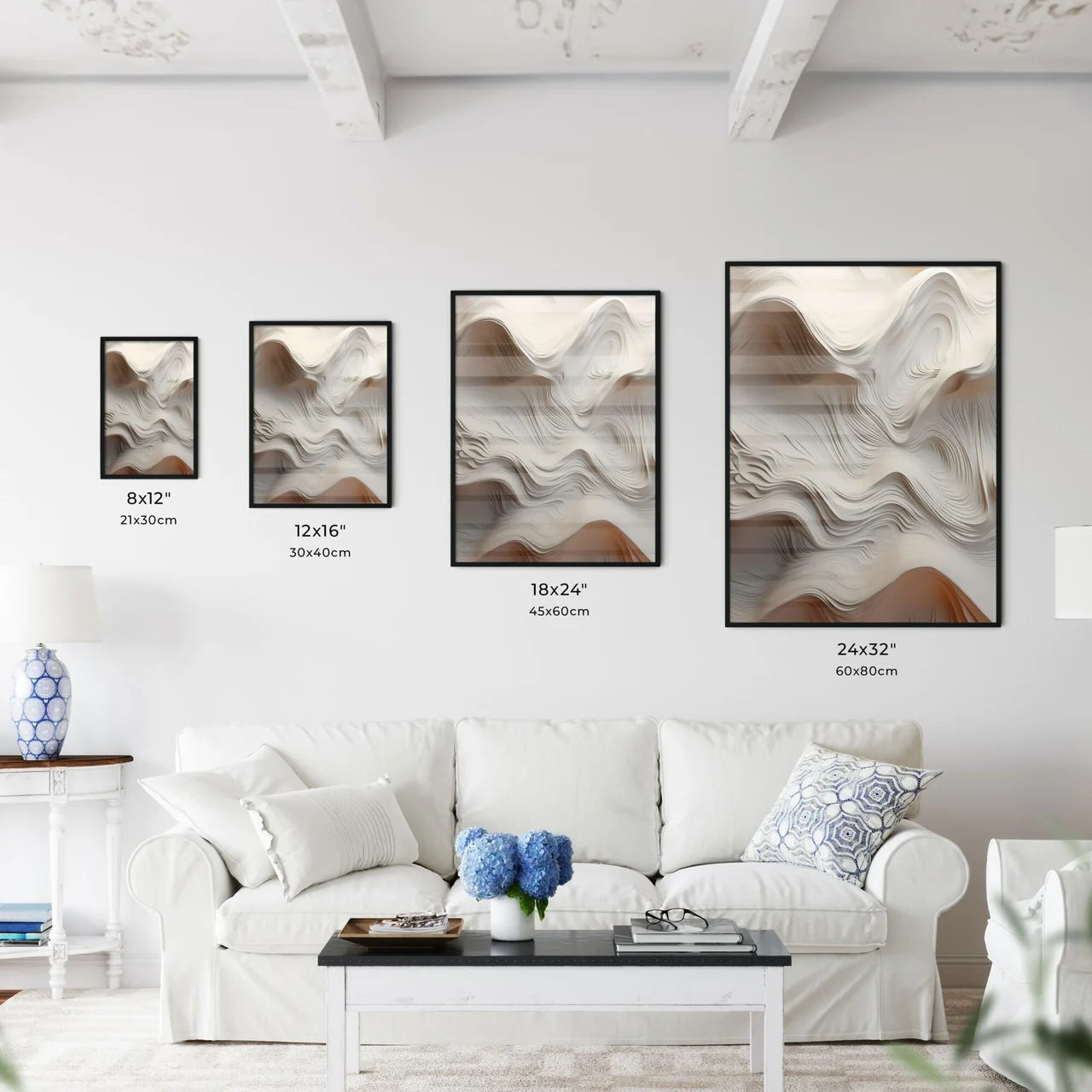 A Poster of handmade wall art - A White And  - Kitchen Hangings