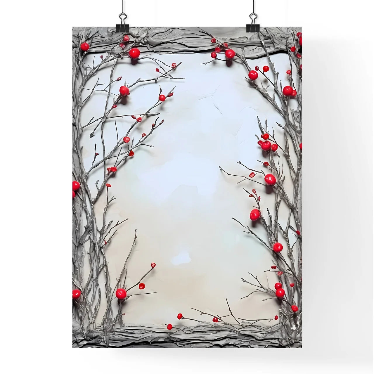 A Poster of Holiday Frame made from Christma Poster