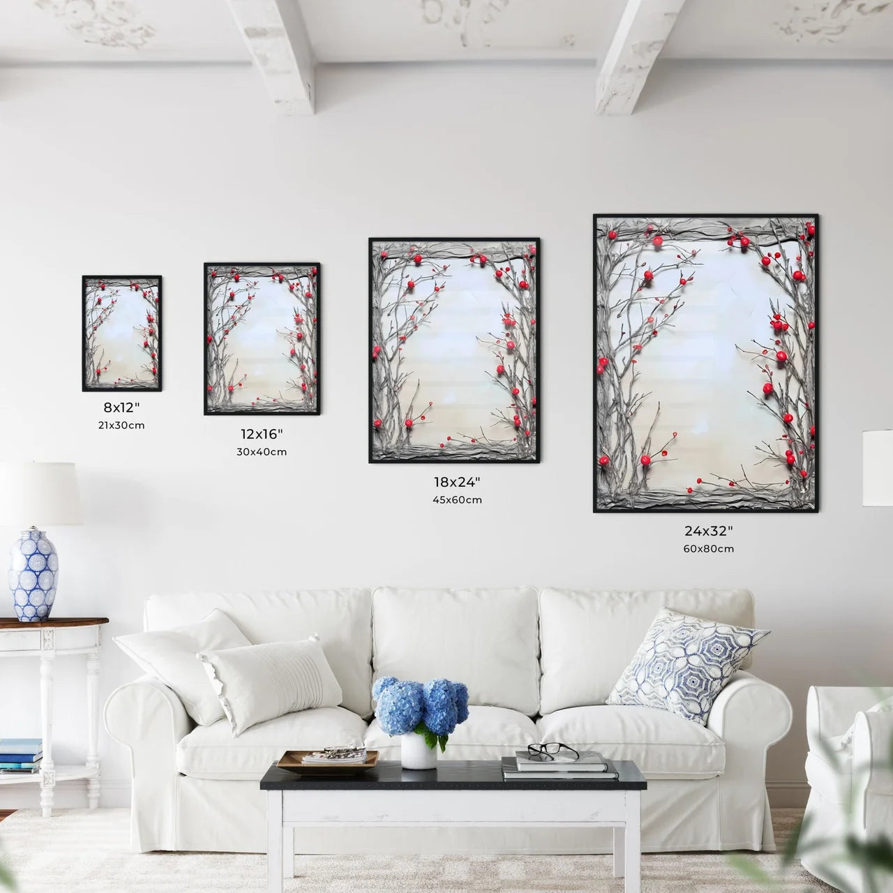 A Poster of Holiday Frame made from Christma - Kitchen Hangings
