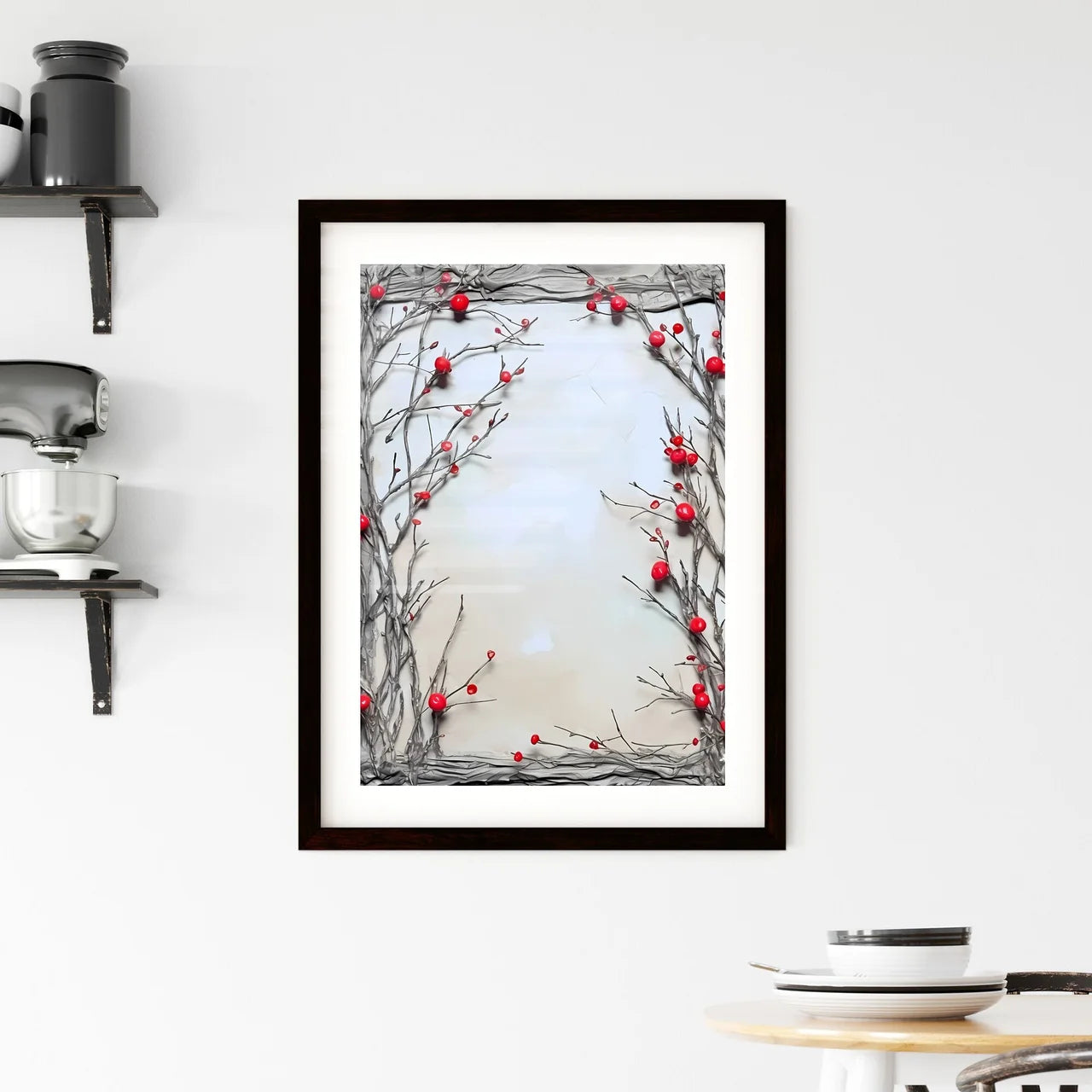 A Poster of Holiday Frame made from Christma Framed Print