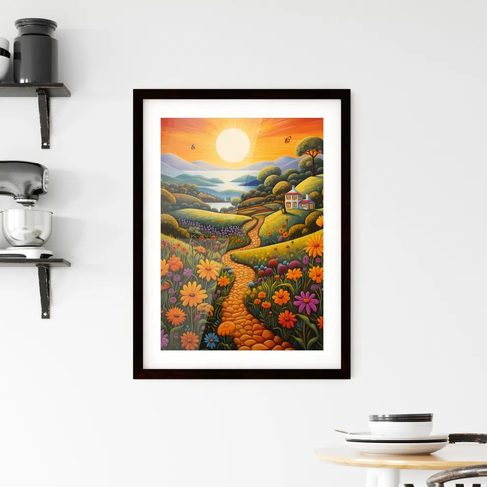 A Poster of summer landscape - A Painting O Framed Print
