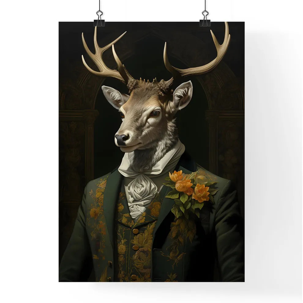 A Poster of tweed tufas art stag painting  Poster