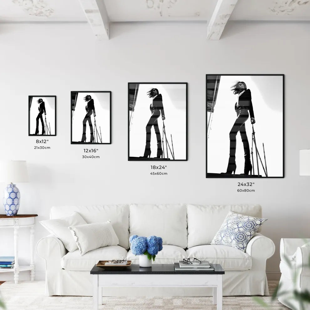 A Poster of girl model shooting low angle sh - Kitchen Hangings