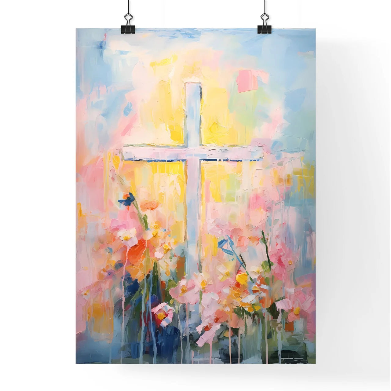 A Poster of a painting of a cross - A Painti Poster