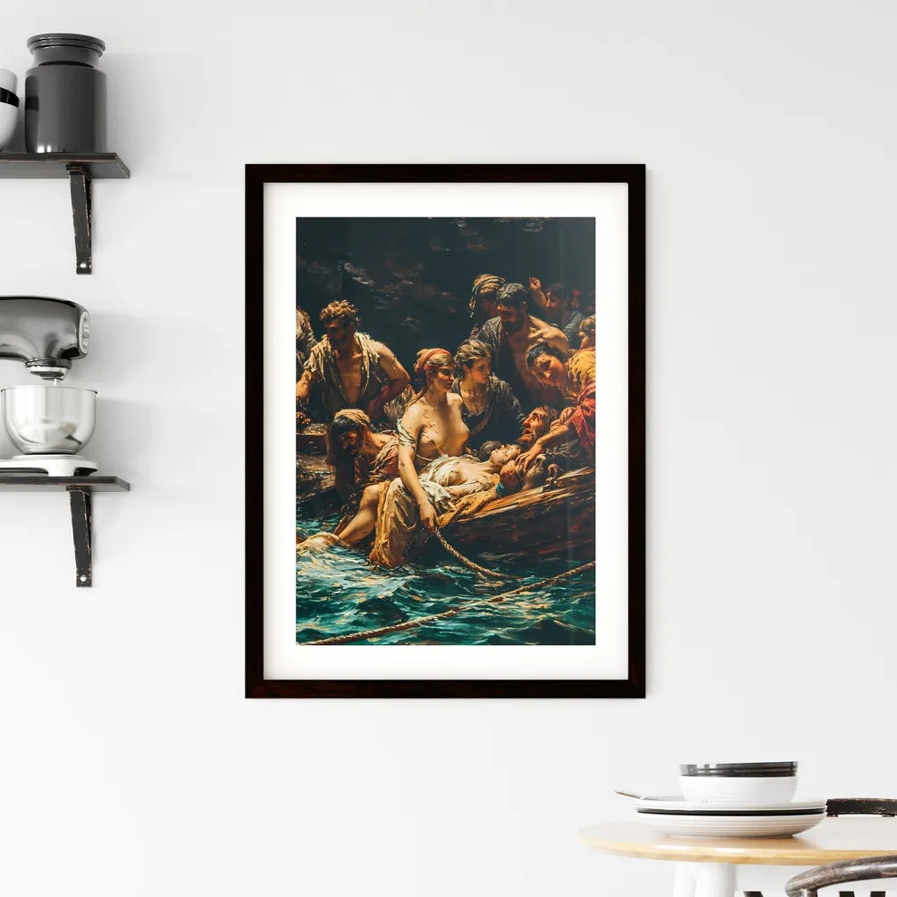 A Poster of injured soldiers - A Painting O Framed Print