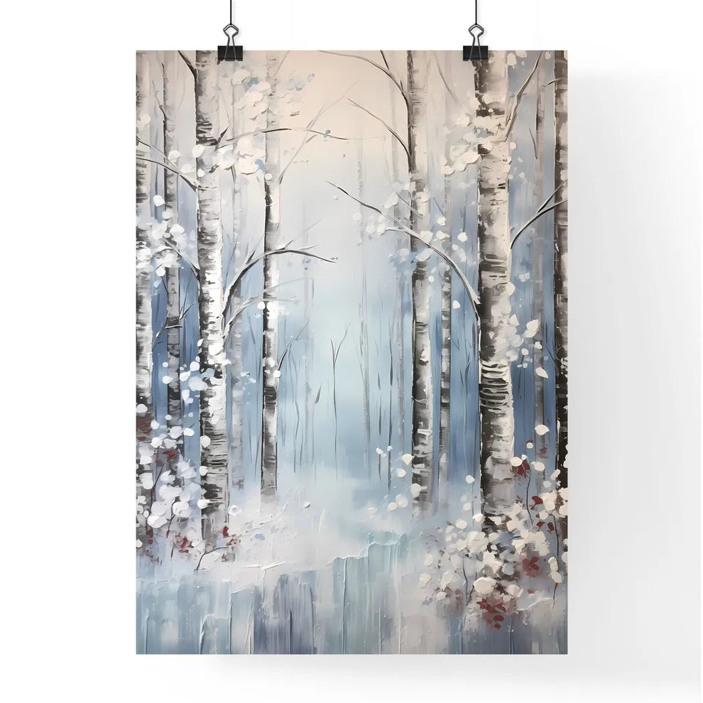 A Poster of Vintage For Birthday Snowy Fores Poster