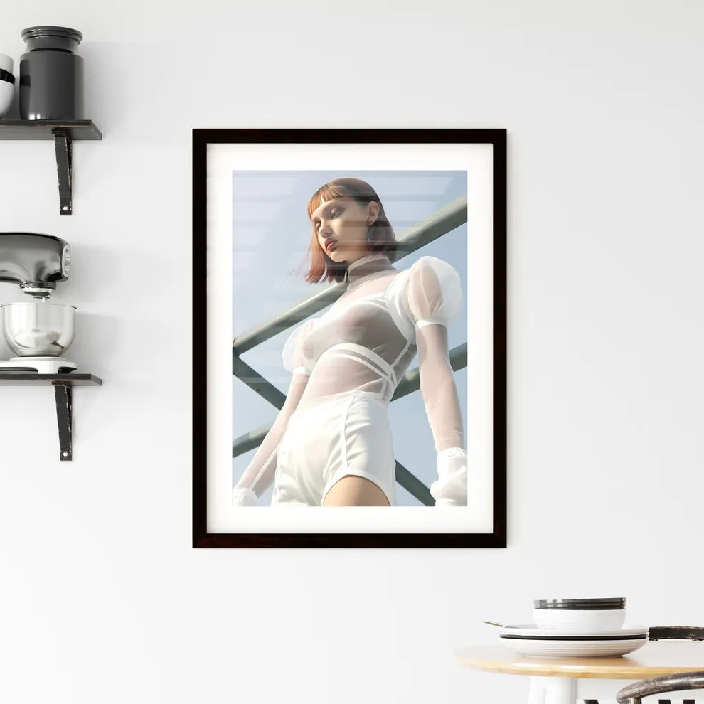 A Poster of all about the shoulder long slee Framed Print