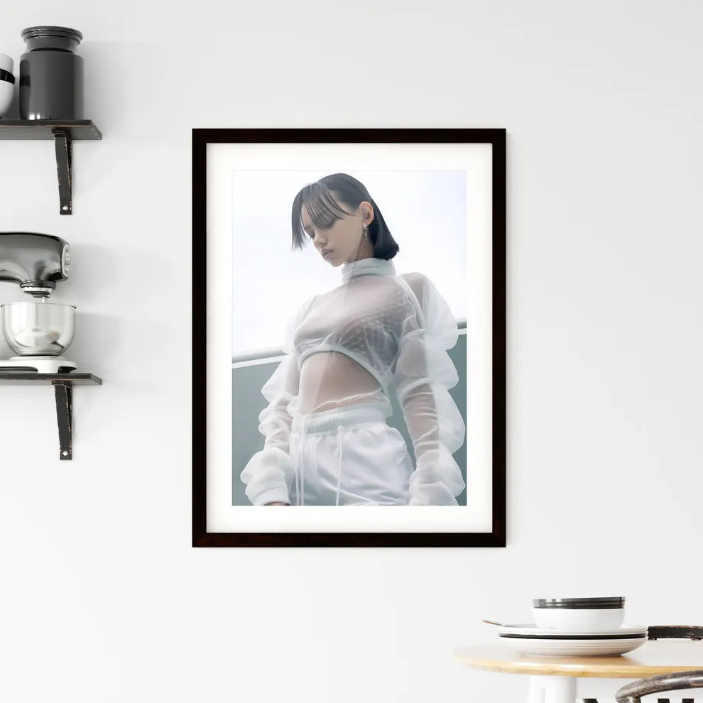 A Poster of all about the shoulder long slee Framed Print