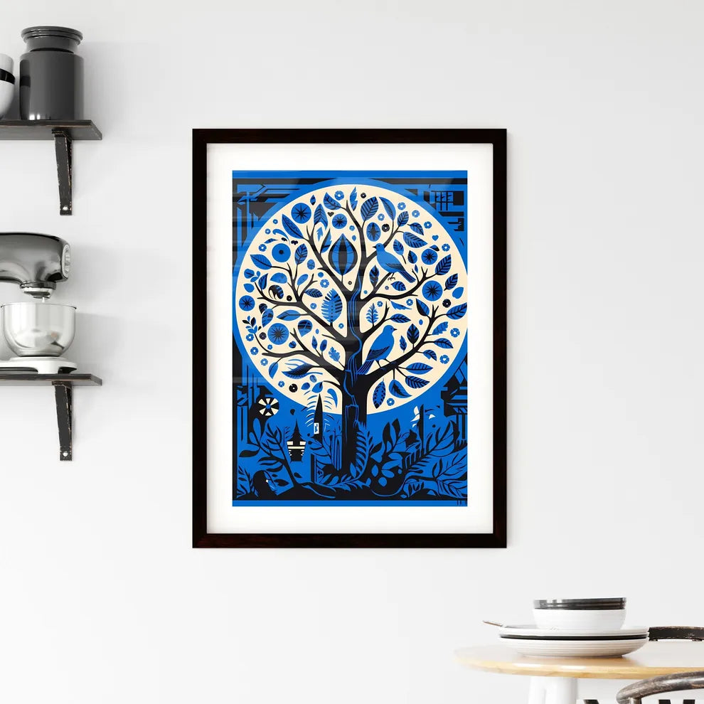 A Poster of electric blue Israel  Framed Print