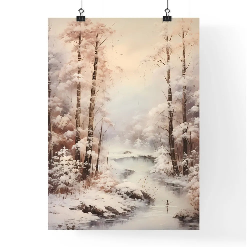 A Poster of Vintage For Birthday Snowy Fores Poster