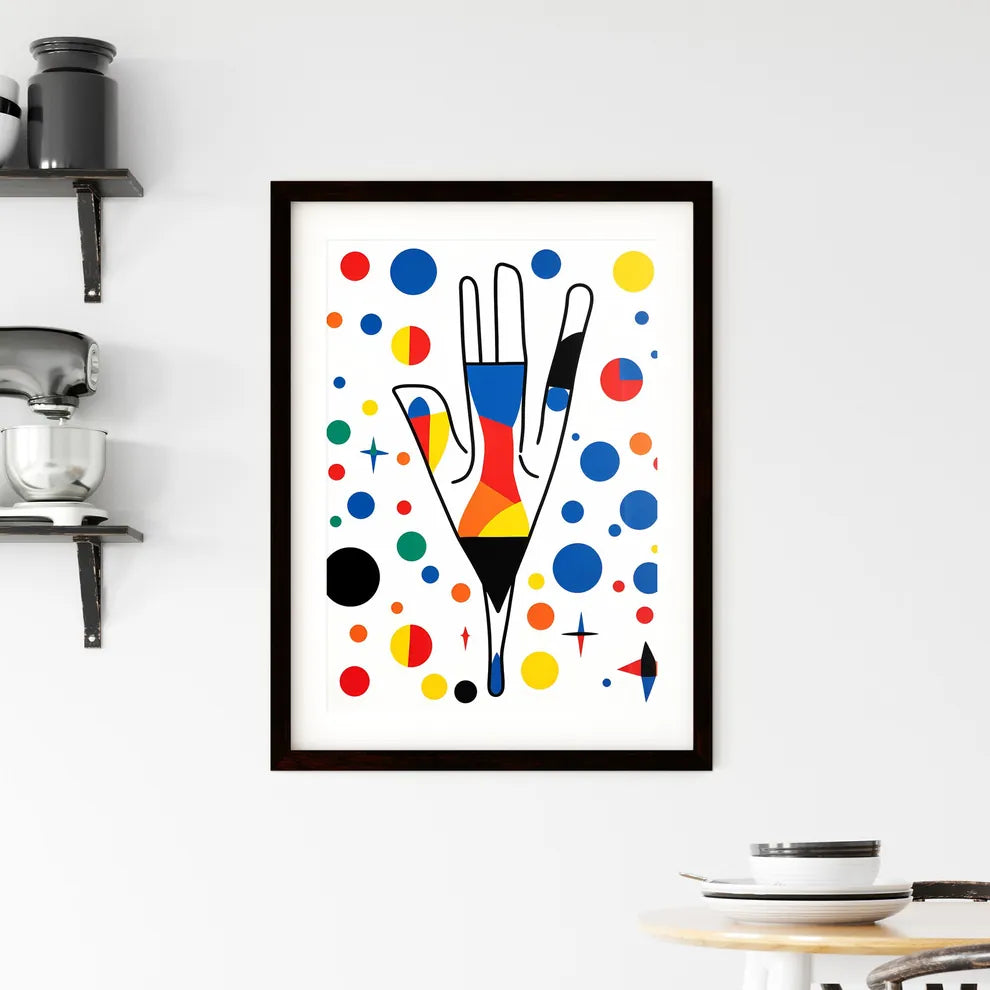 A Poster of minimalist baby art - A Colorful Framed Print