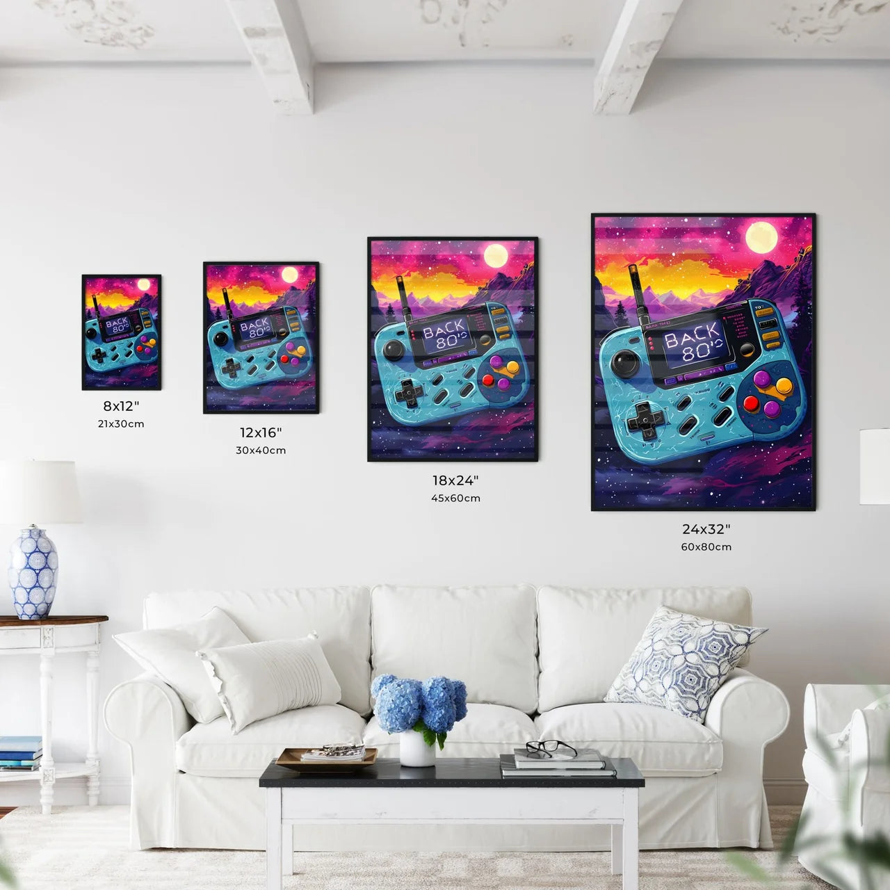 A Poster of 'back to the 80s'in a colorful b - Kitchen Hangings