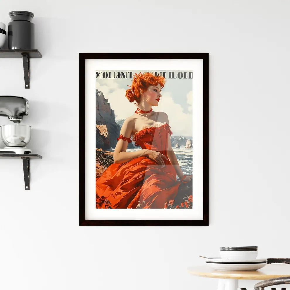 A Poster of moulon rouge advertisig from 192 Framed Print