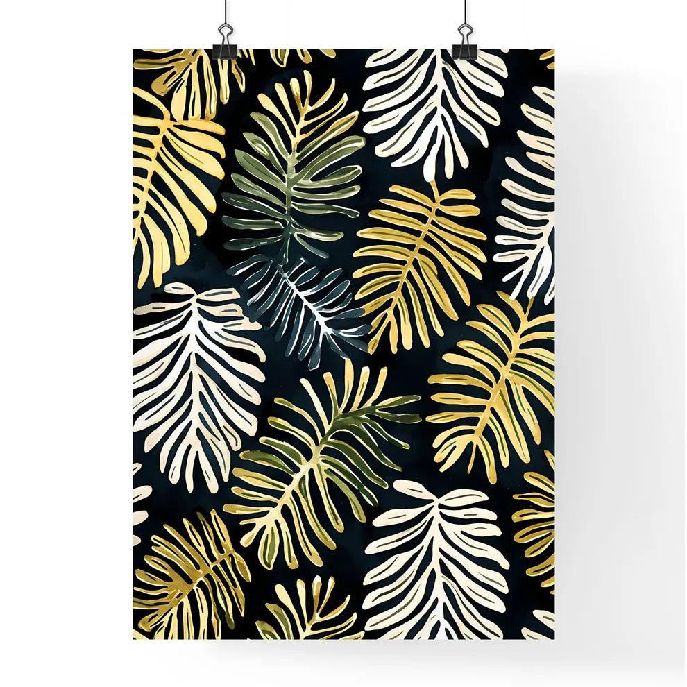 A Poster of monochrome monstera tropical lea Poster