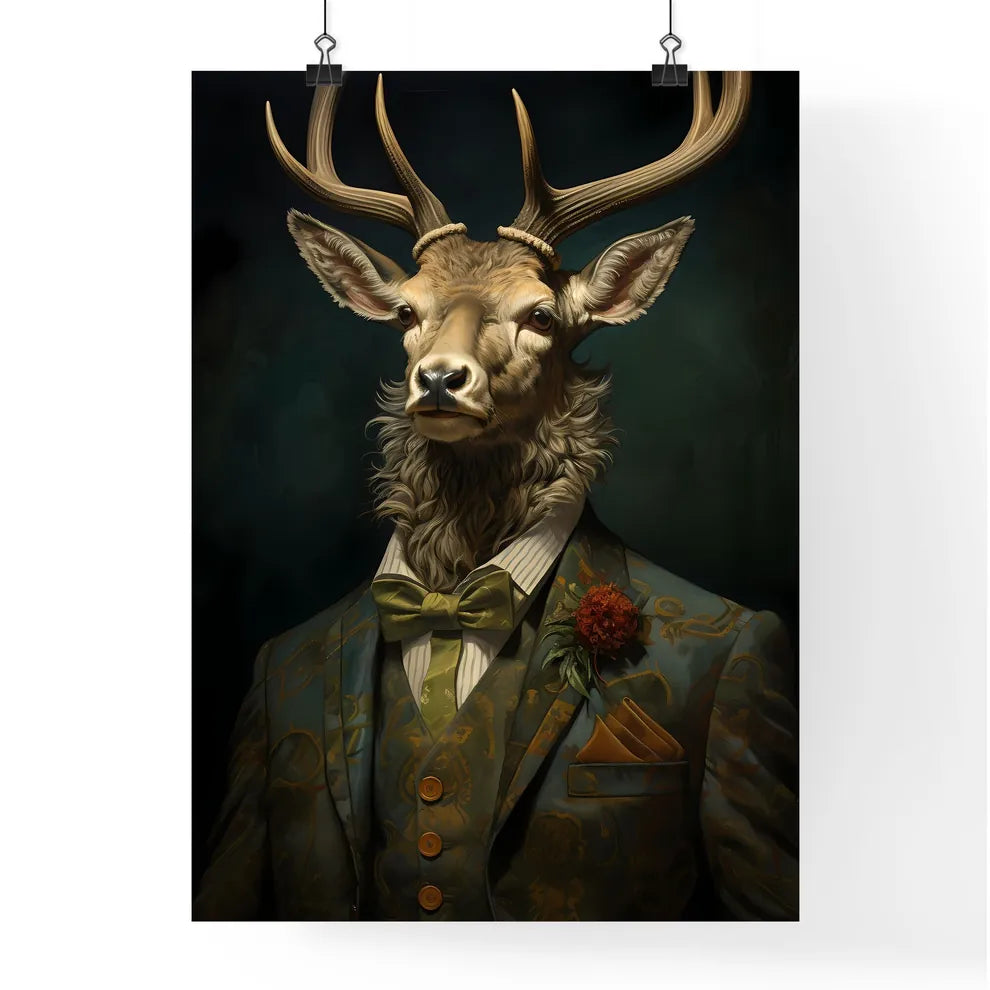 A Poster of tweed tufas art stag painting  Poster
