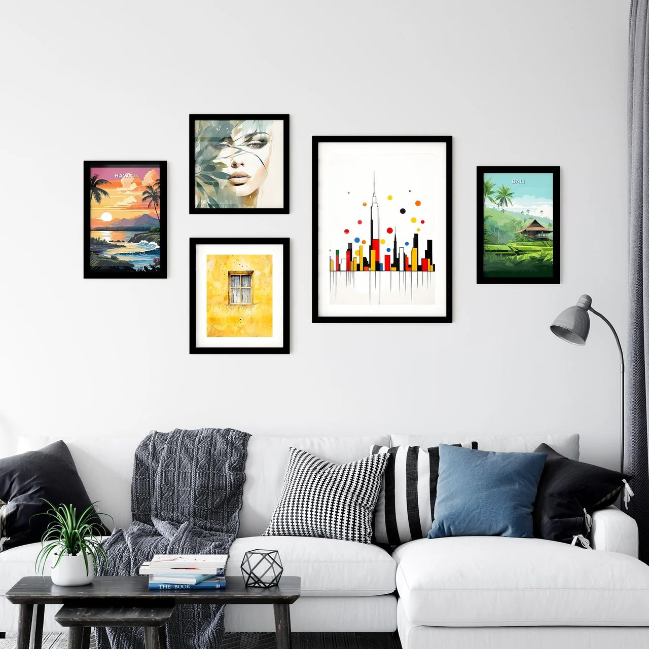 A Poster of minimalist New York City skyline - A Drawing Of A City Skyline Interior Design