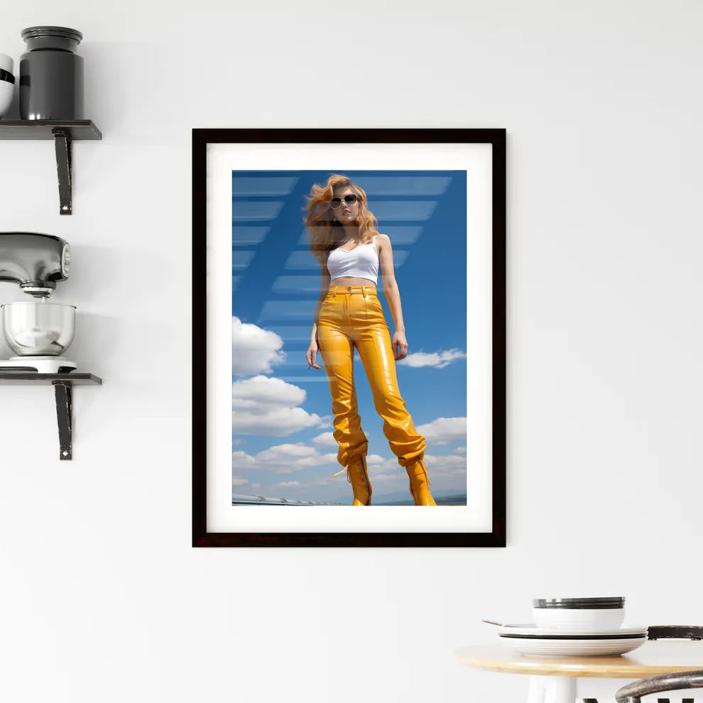 A Poster of young 30 years old woman - A Wom Framed Print