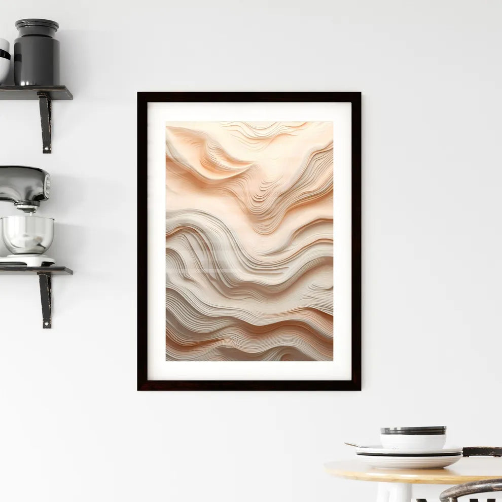 A Poster of handmade wall art - A White And  Framed Print