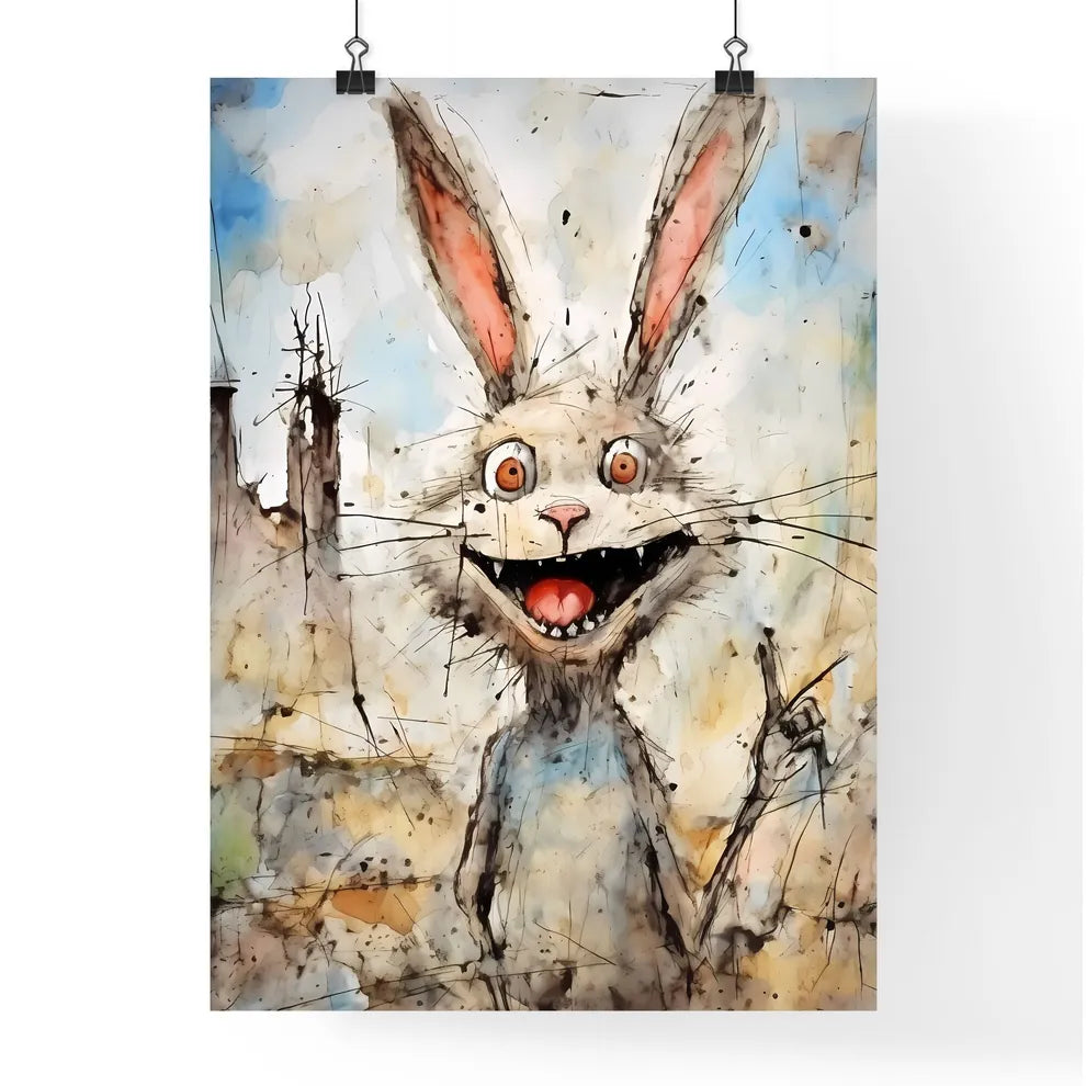 A Poster of funny easter rabbit  Poster