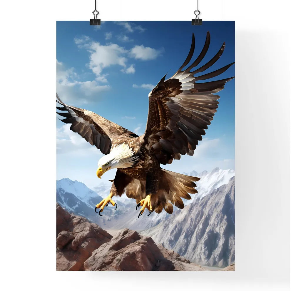 A Poster of An eagle flying upward  Poster