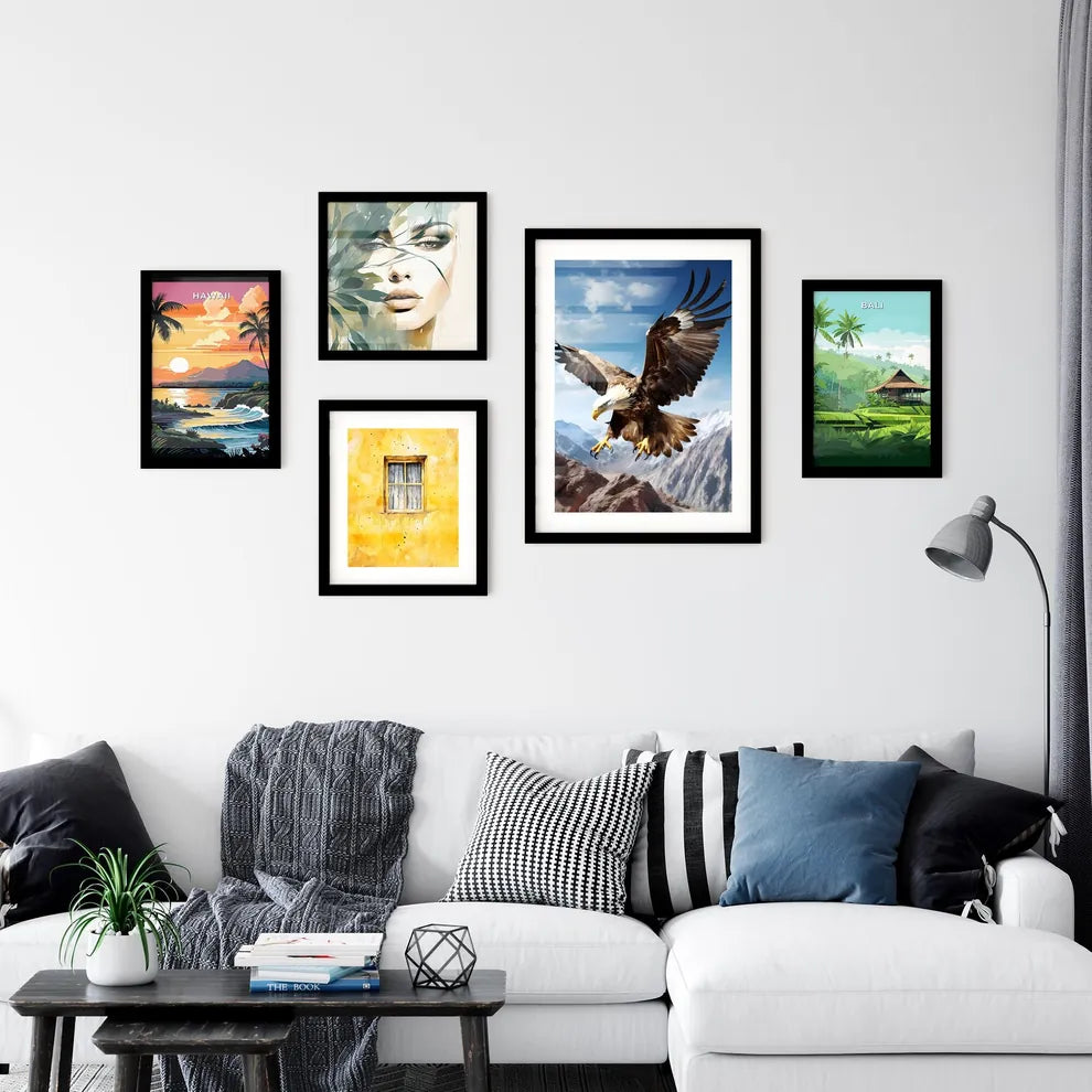 A Poster of An eagle flying upward  Art Print
