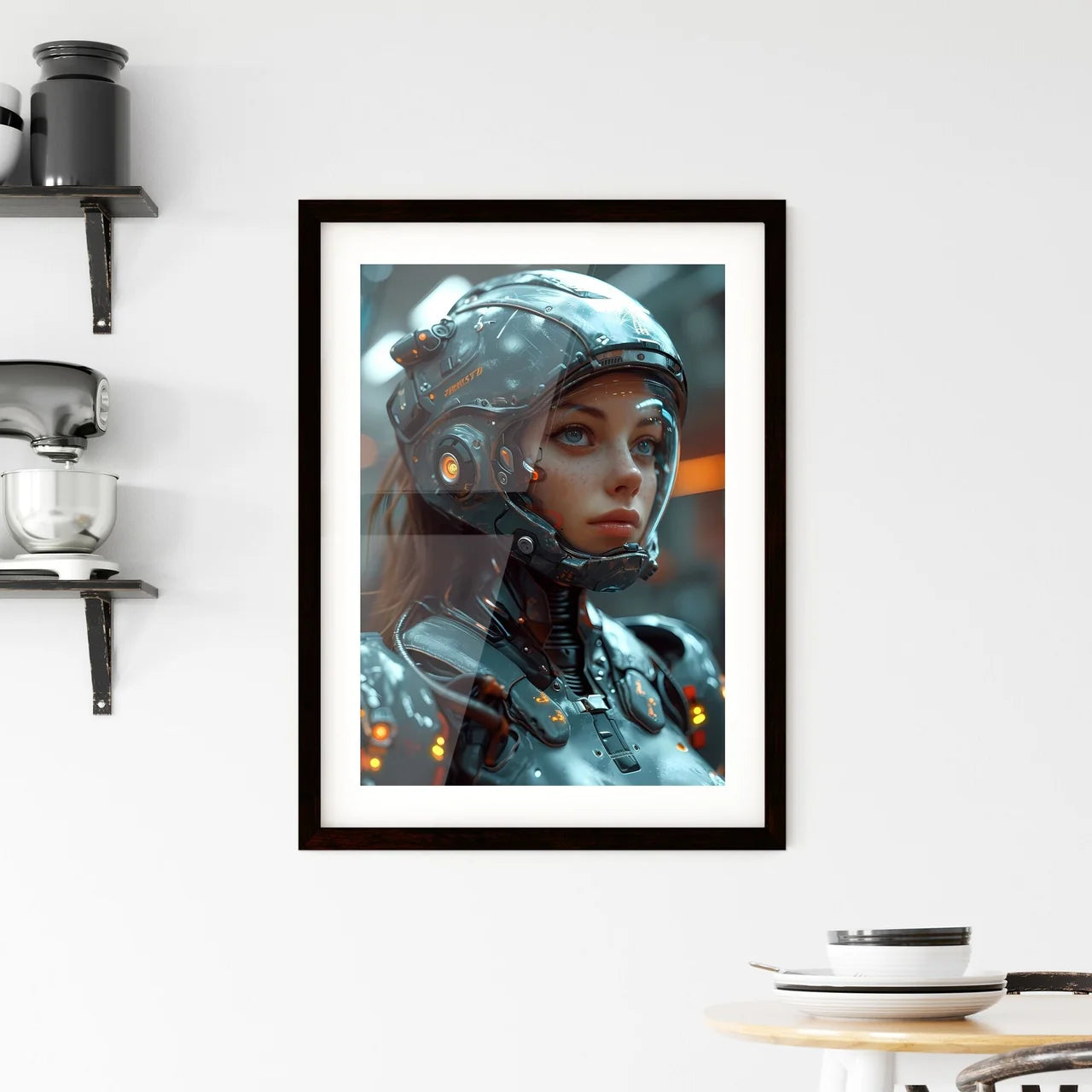 A Poster of a cyber Framed Print