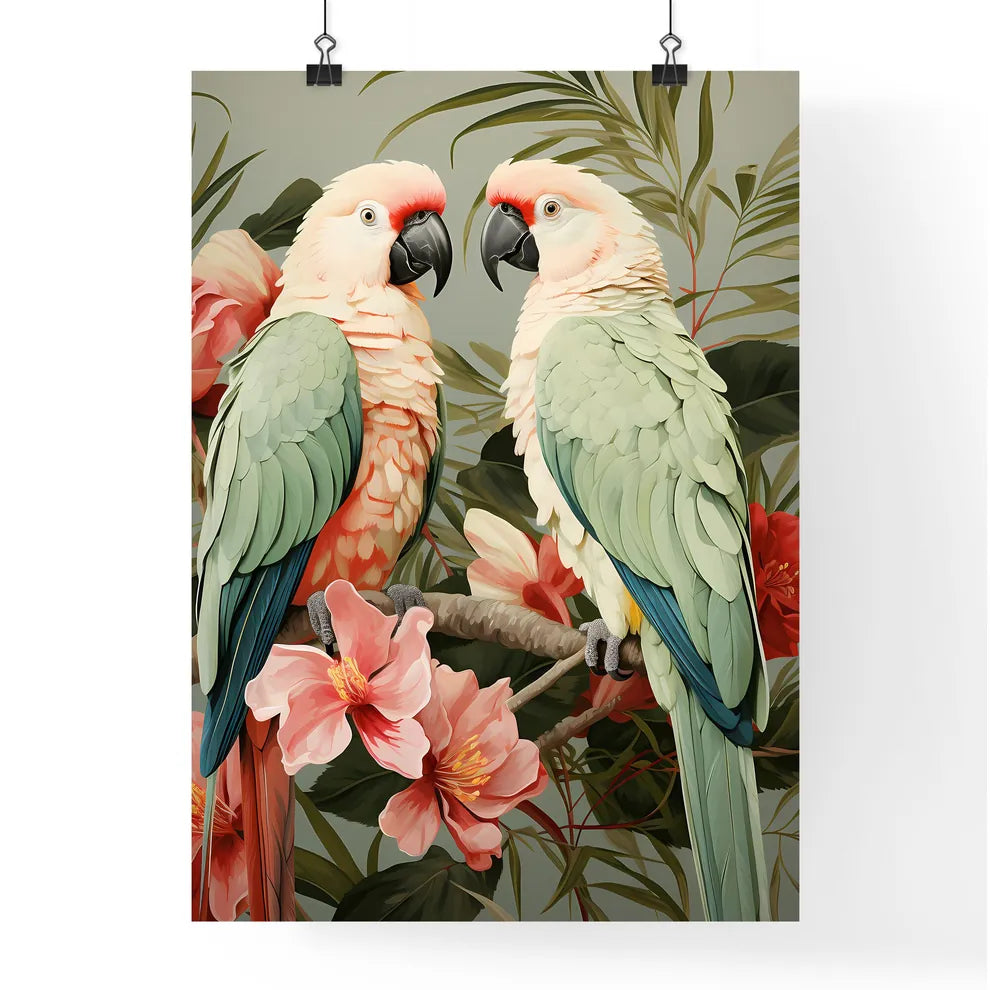 A Poster of green palm leaves  Poster