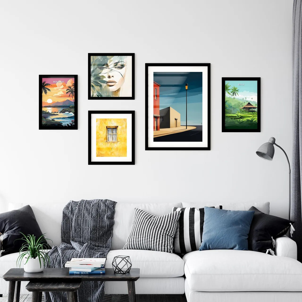 A Poster of end of the road - A Street Light And A Building Interior Design