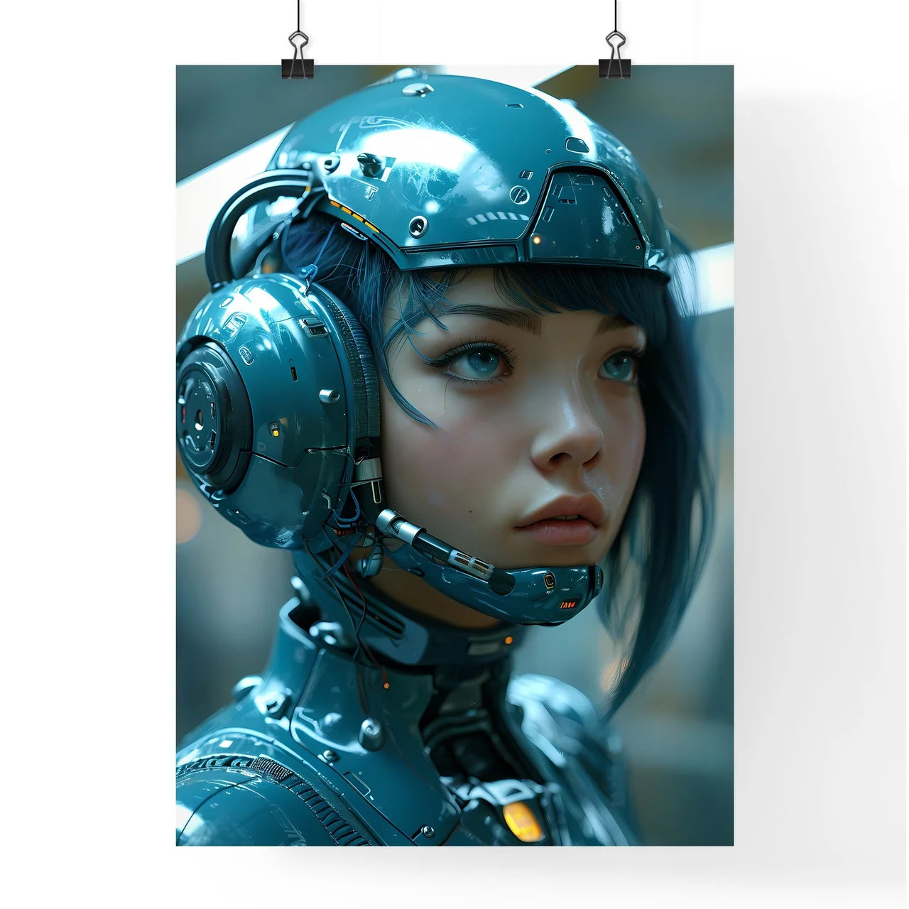 A Poster of a cyber-punk - A Woman Wear Poster